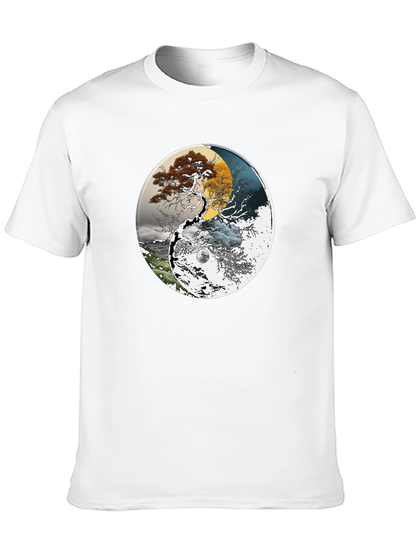Yin Yang Tree T-Shirt - Day & Night Balance