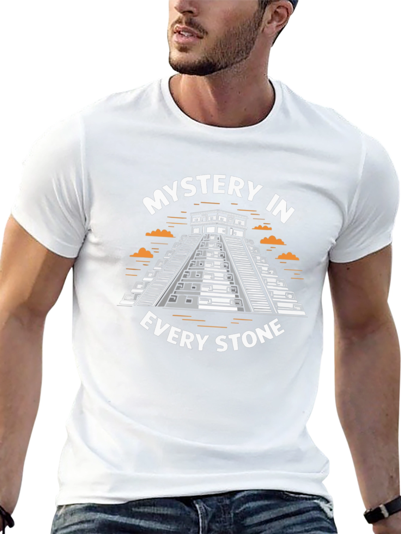 Mystery in Every Stone Black Graphic T-Shirt