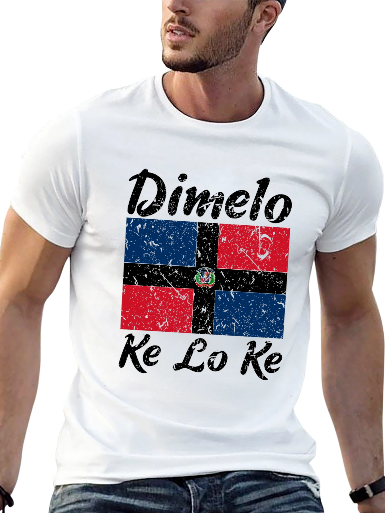 Dominican Republic Flag T-Shirt - Dimelo Ke Lo Ke