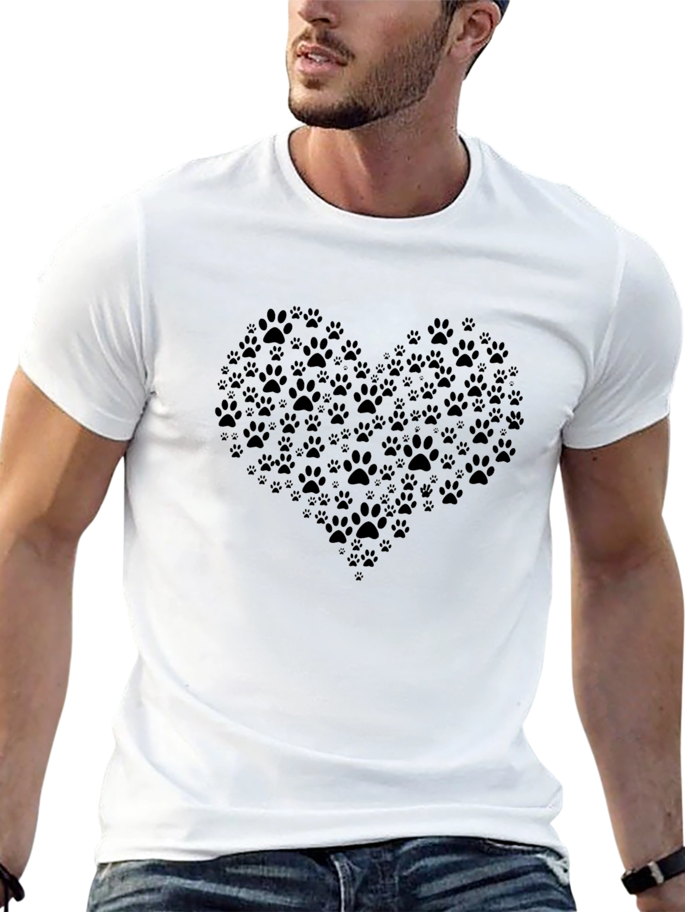 Paw Print Heart Tee - Love Your Pet!