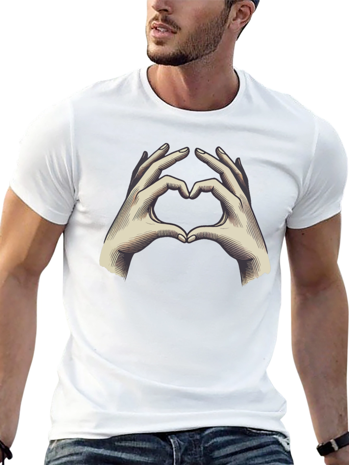 Heart Hands Graphic Tee - Express Yourself!