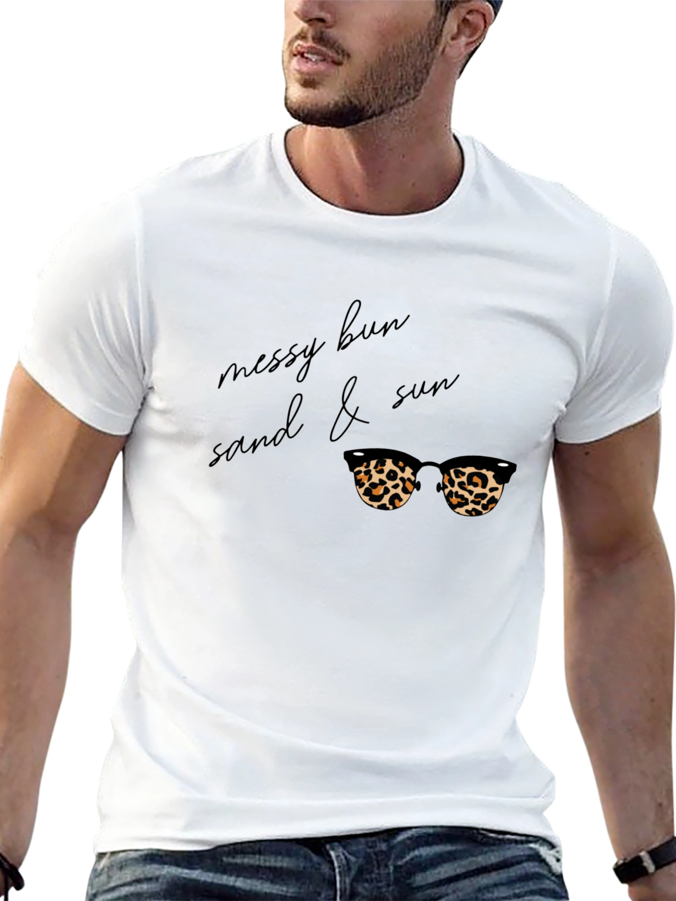 Messy Bun Sand & Sun Graphic Tee