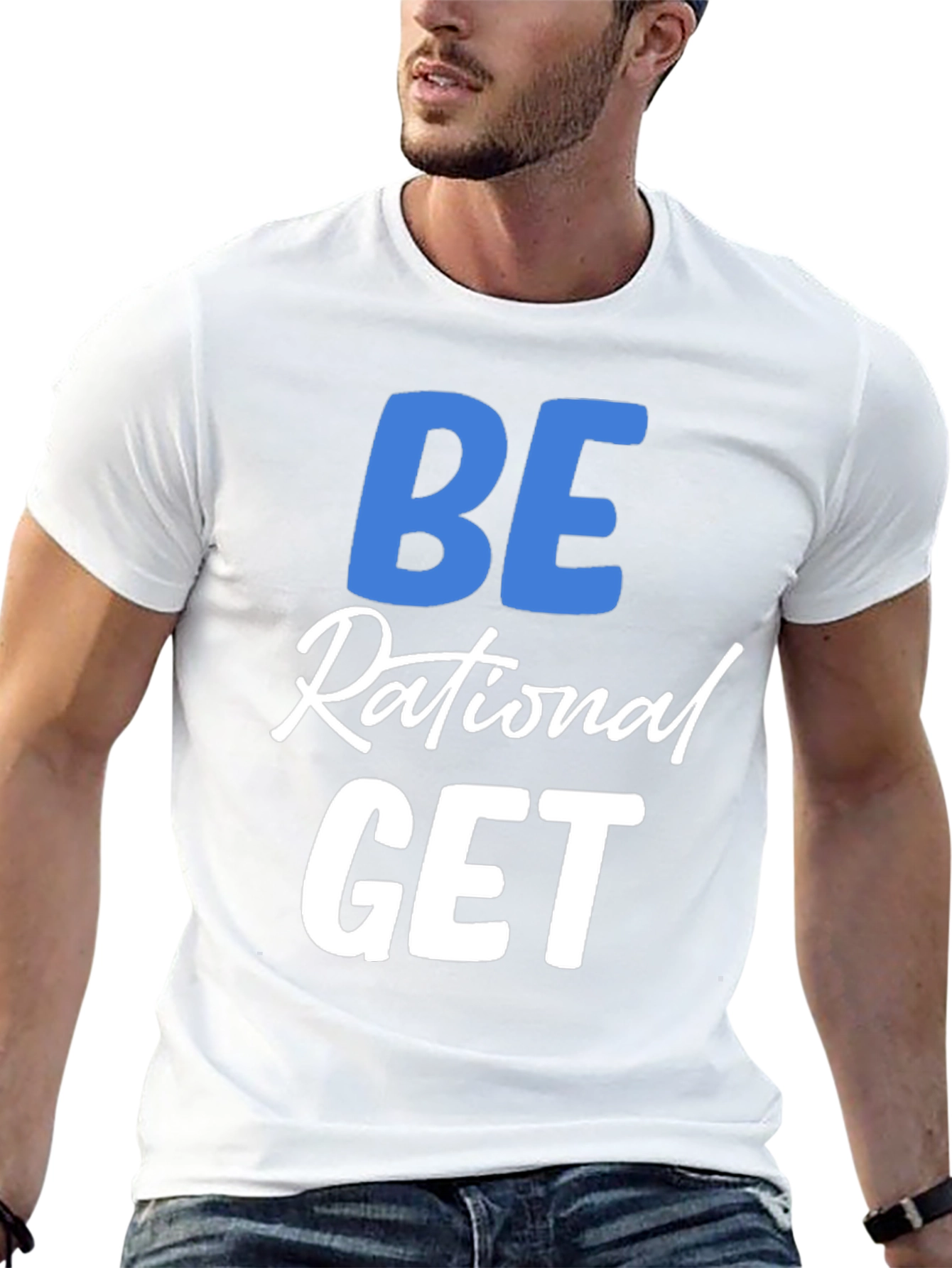 Be Rational Get T-Shirt - Black Crew Neck Tee