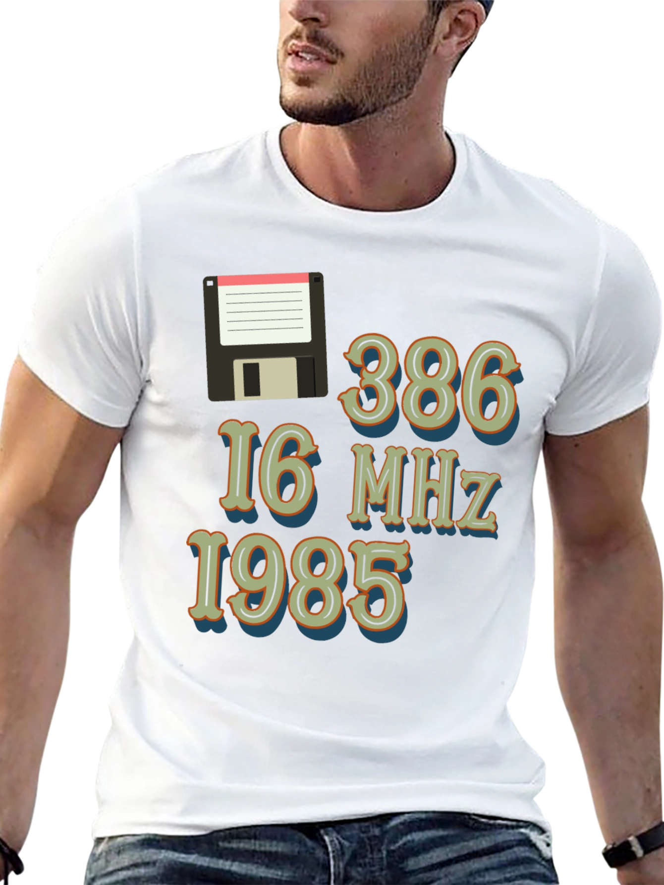 Retro PC Specs T-Shirt - 386 16 MHz 1985