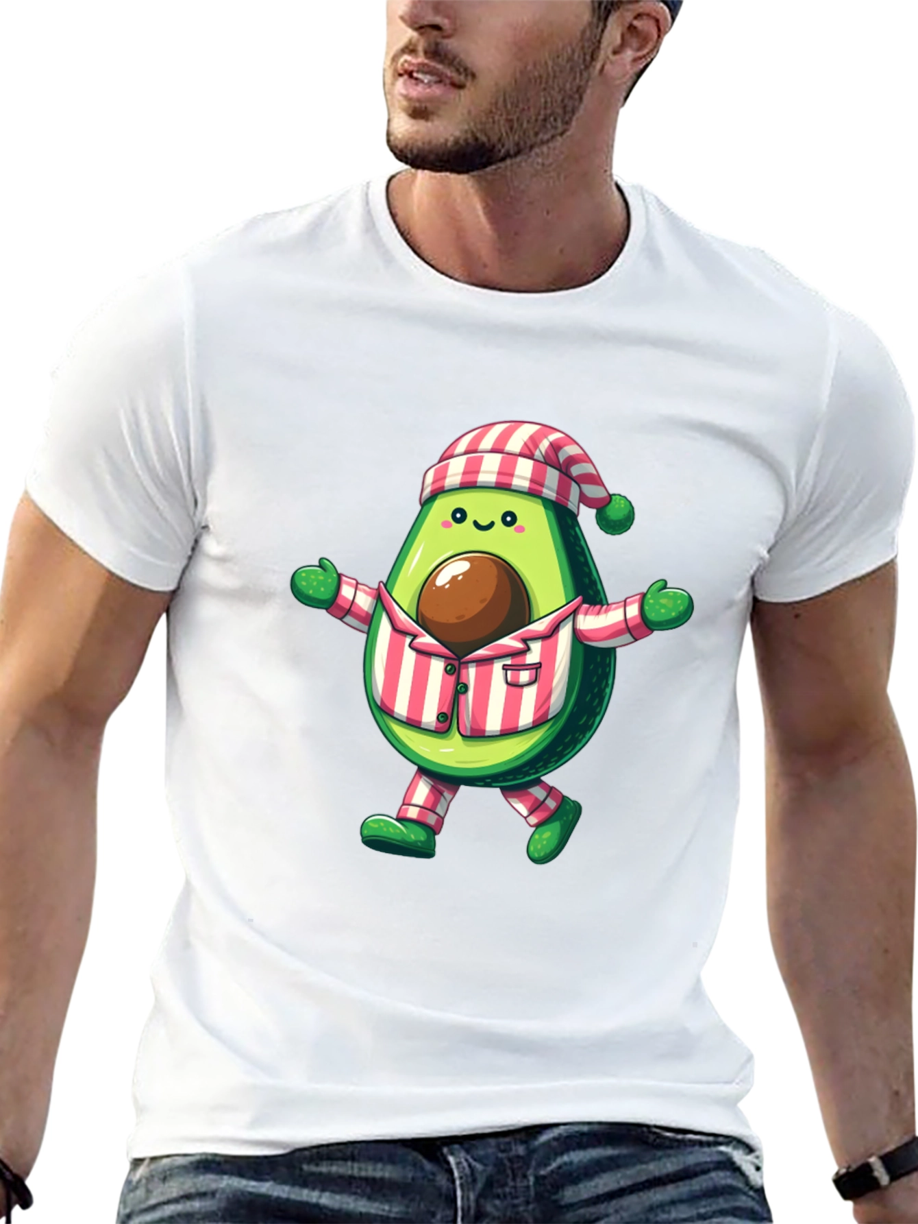 Avocado Pajama T-Shirt - Funny Cartoon Tee