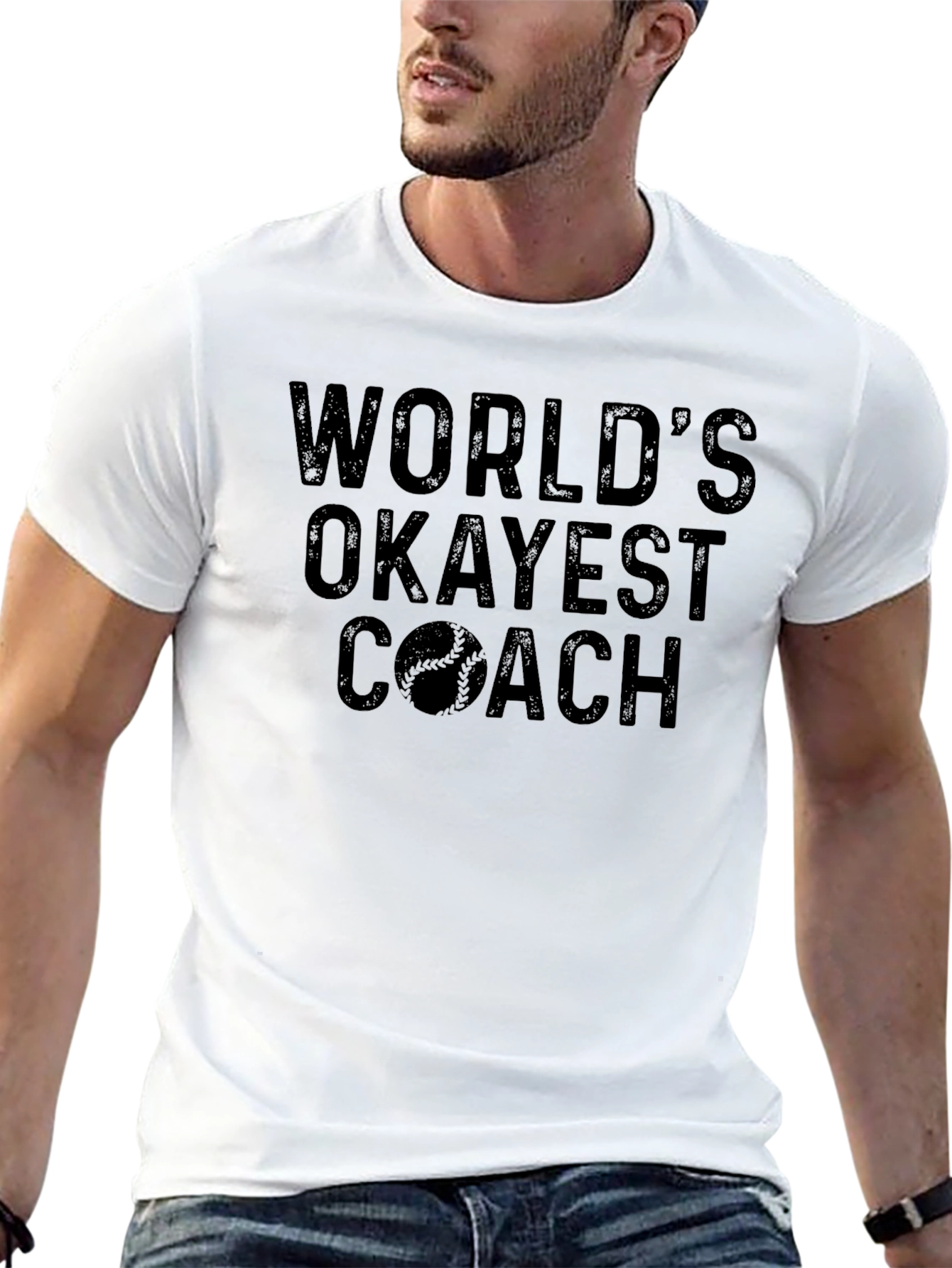 Worlds Okayest Coach T-Shirt - Baseball