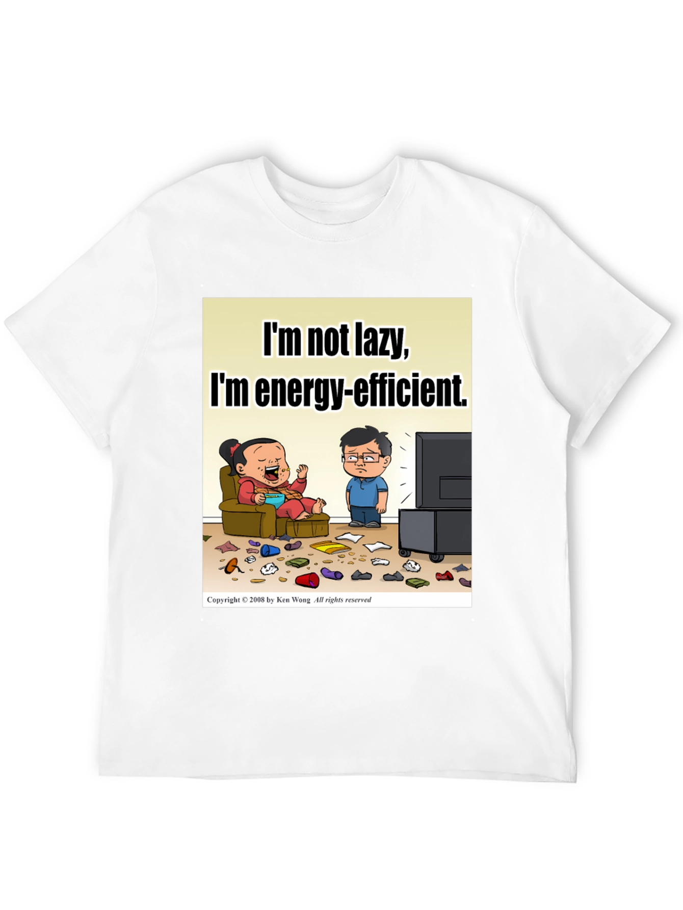 Funny Lazy Energy-Efficient T-Shirt