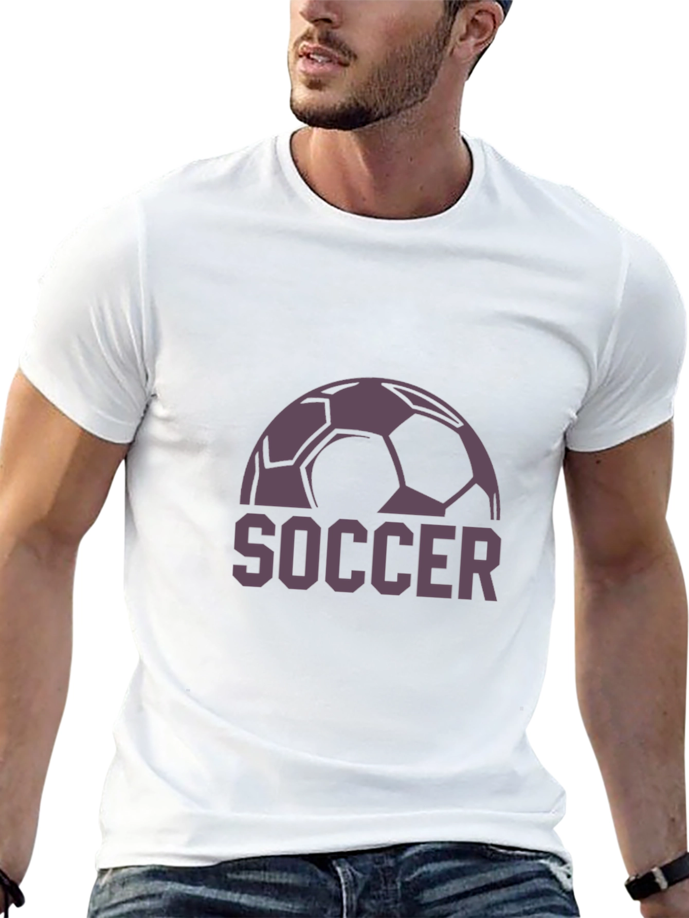 Soccer Ball Graphic T-Shirt - Black