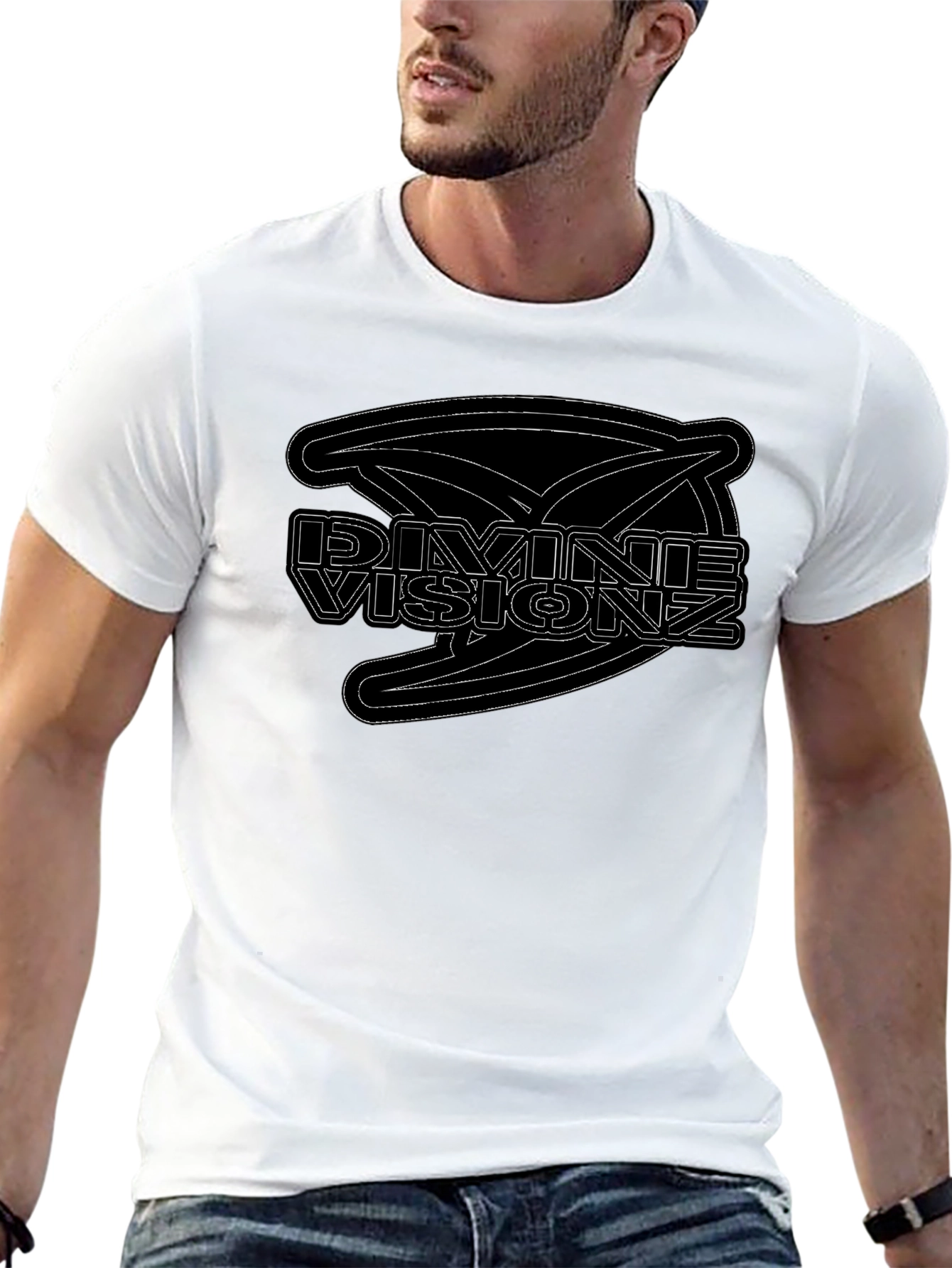 Divine Visionz Black Graphic T-Shirt