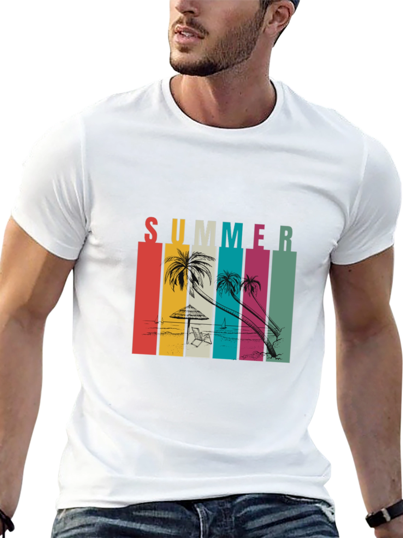 Retro Summer Beach T-Shirt - Vacation Vibes