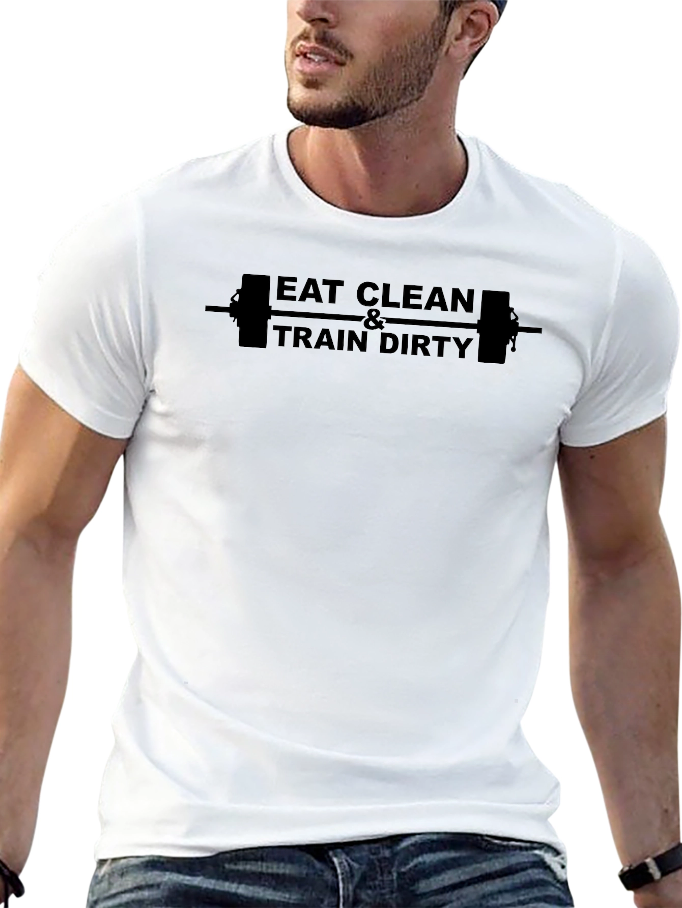 Eat Clean & Train Dirty Black Graphic Tee