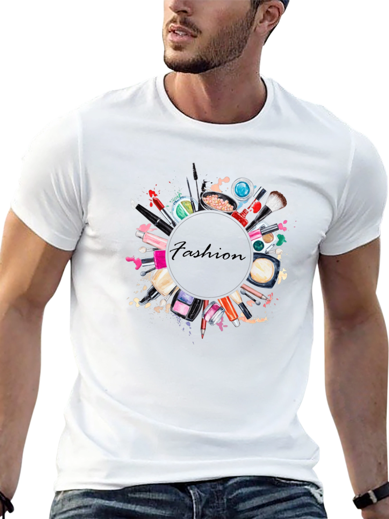 Fashion Makeup T-Shirt - Stylish Graphic Tee