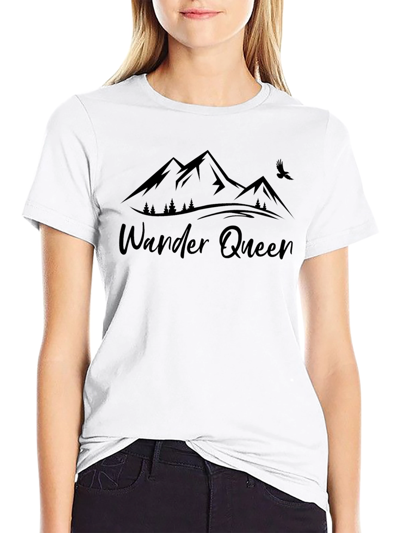 Wander Queen Graphic T-Shirt - Black