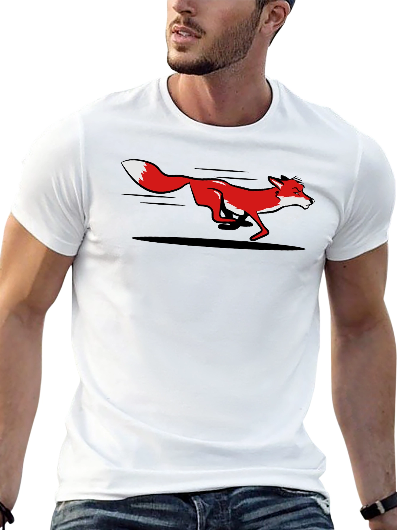 Fox Graphic Tee - Sleek Black T-Shirt