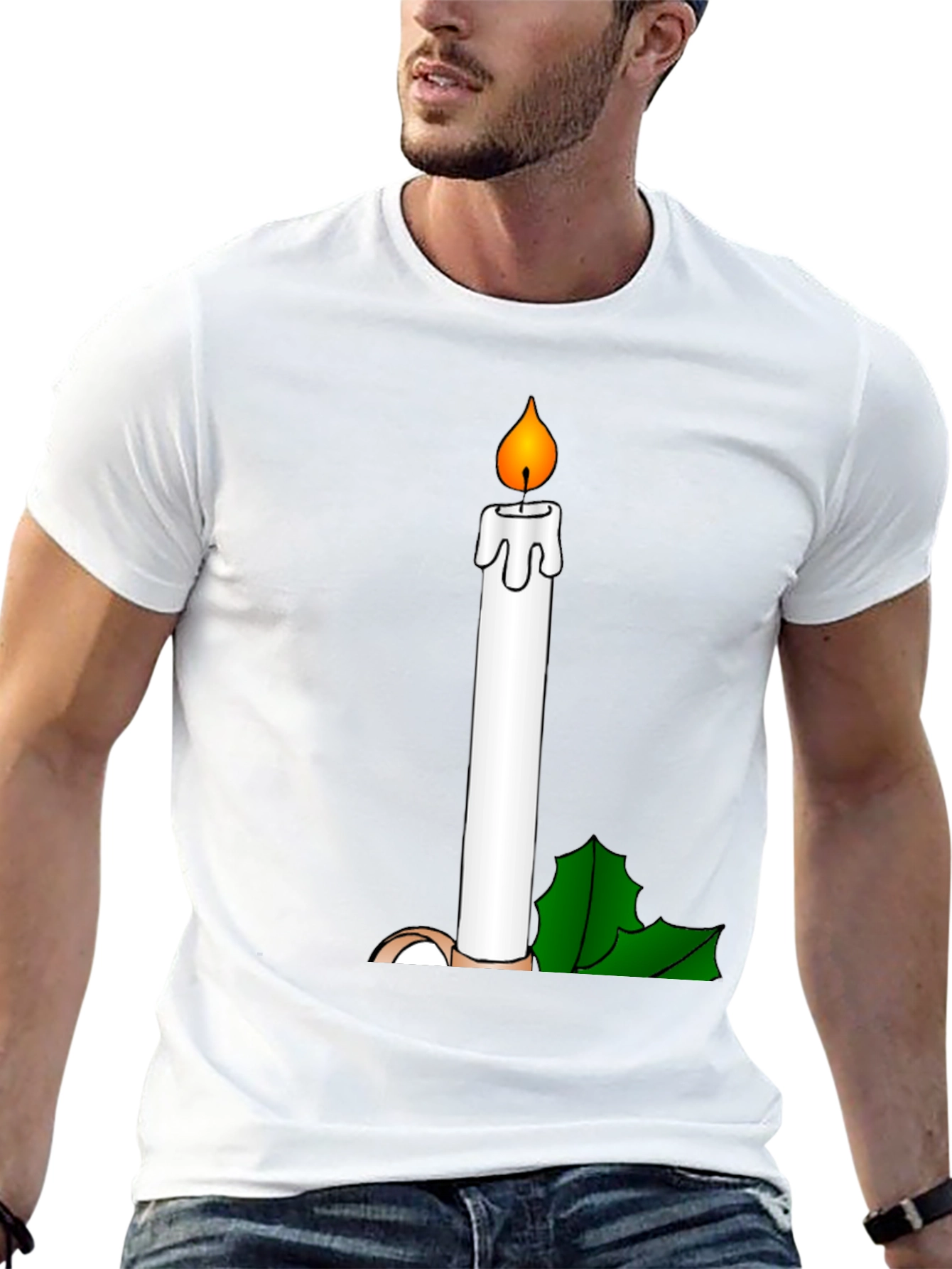 Candle T-Shirt - Whimsical Holiday Tee