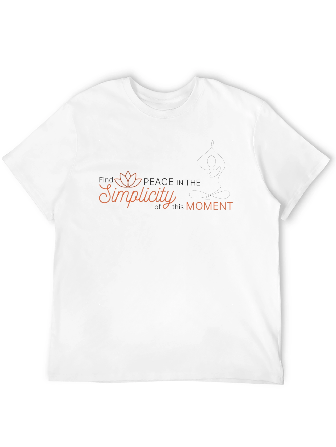 Find Peace in Simplicity Black T-Shirt