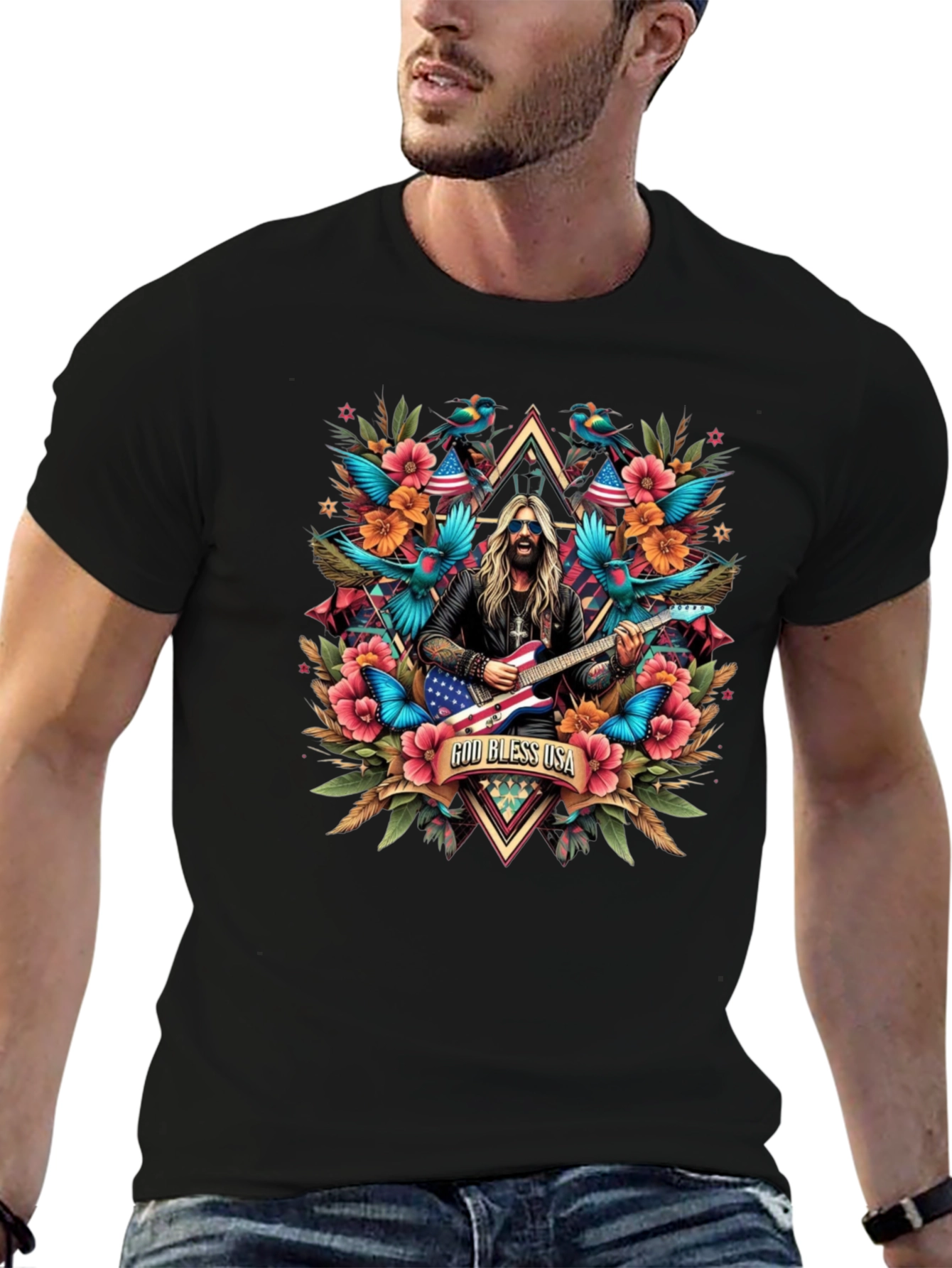 God Bless USA Patriotic T-Shirt