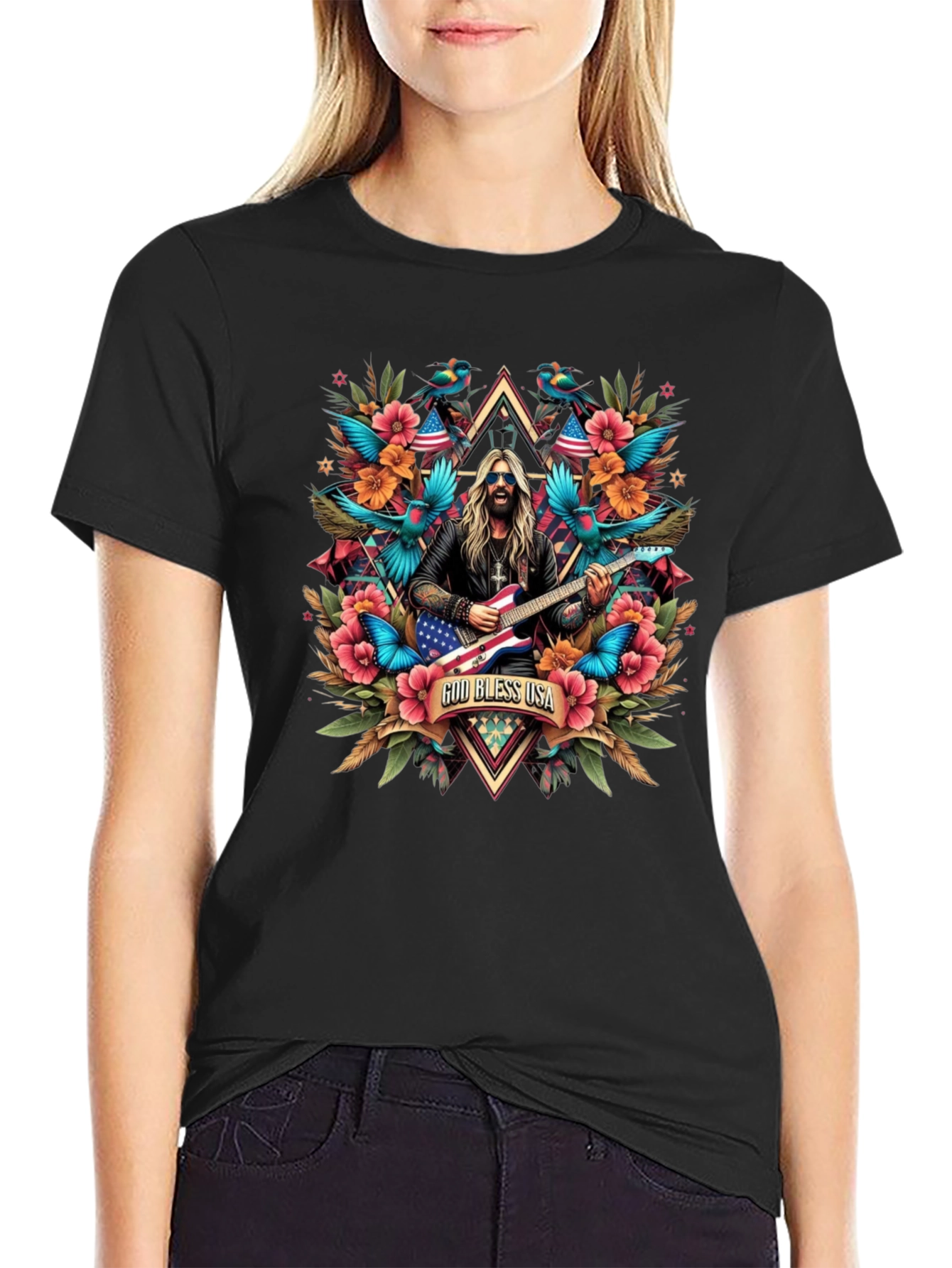 God Bless USA Patriotic T-Shirt
