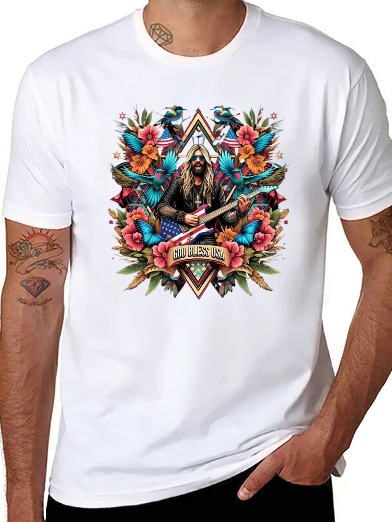 God Bless USA Patriotic T-Shirt