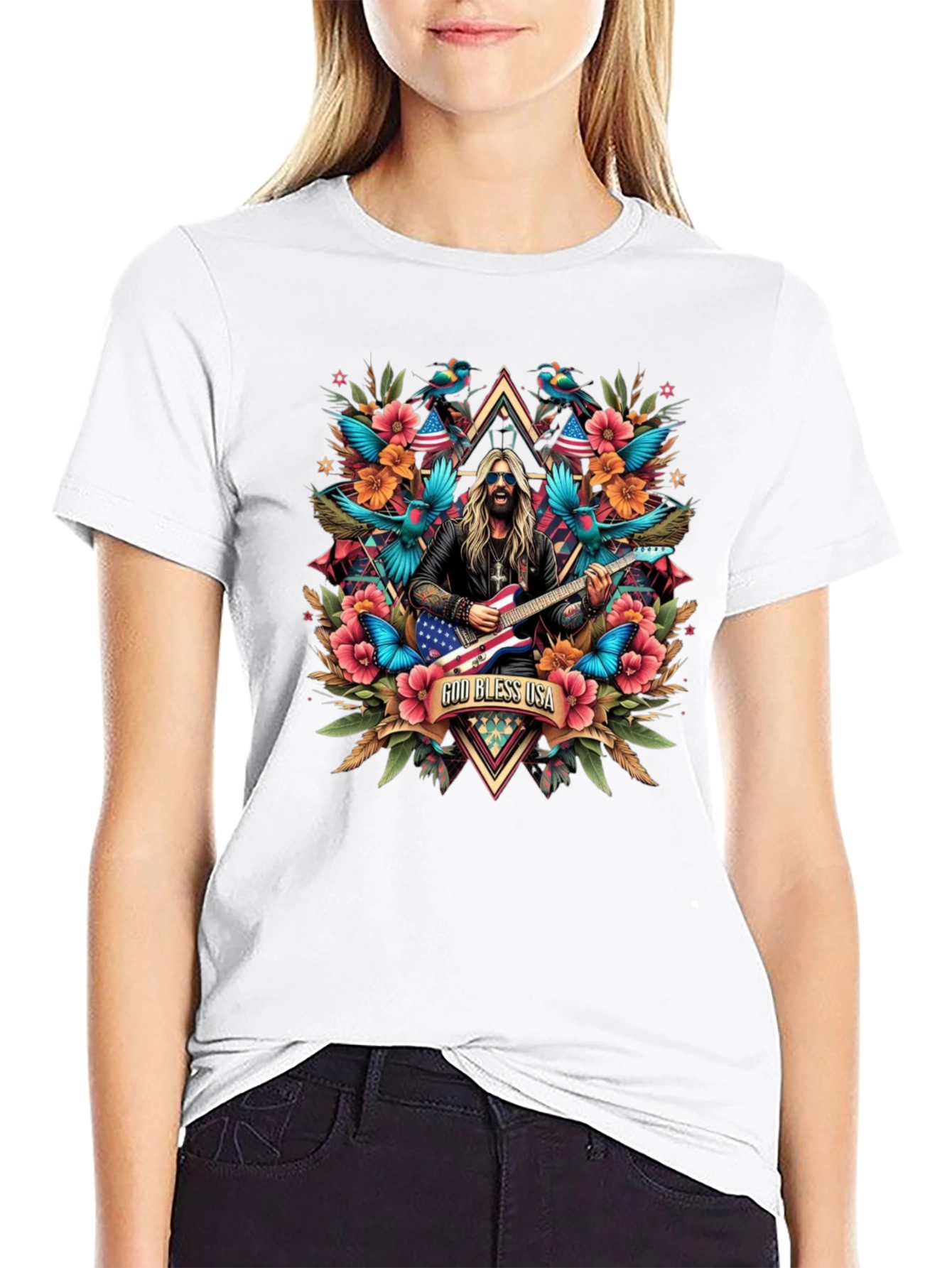 God Bless USA Patriotic T-Shirt