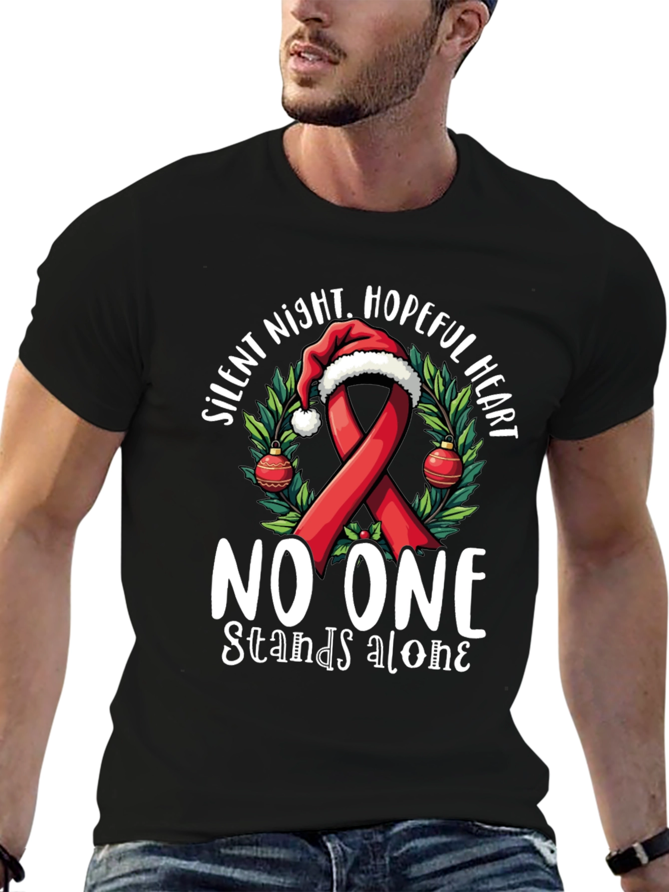 Hopeful Heart Christmas Ribbon T-Shirt