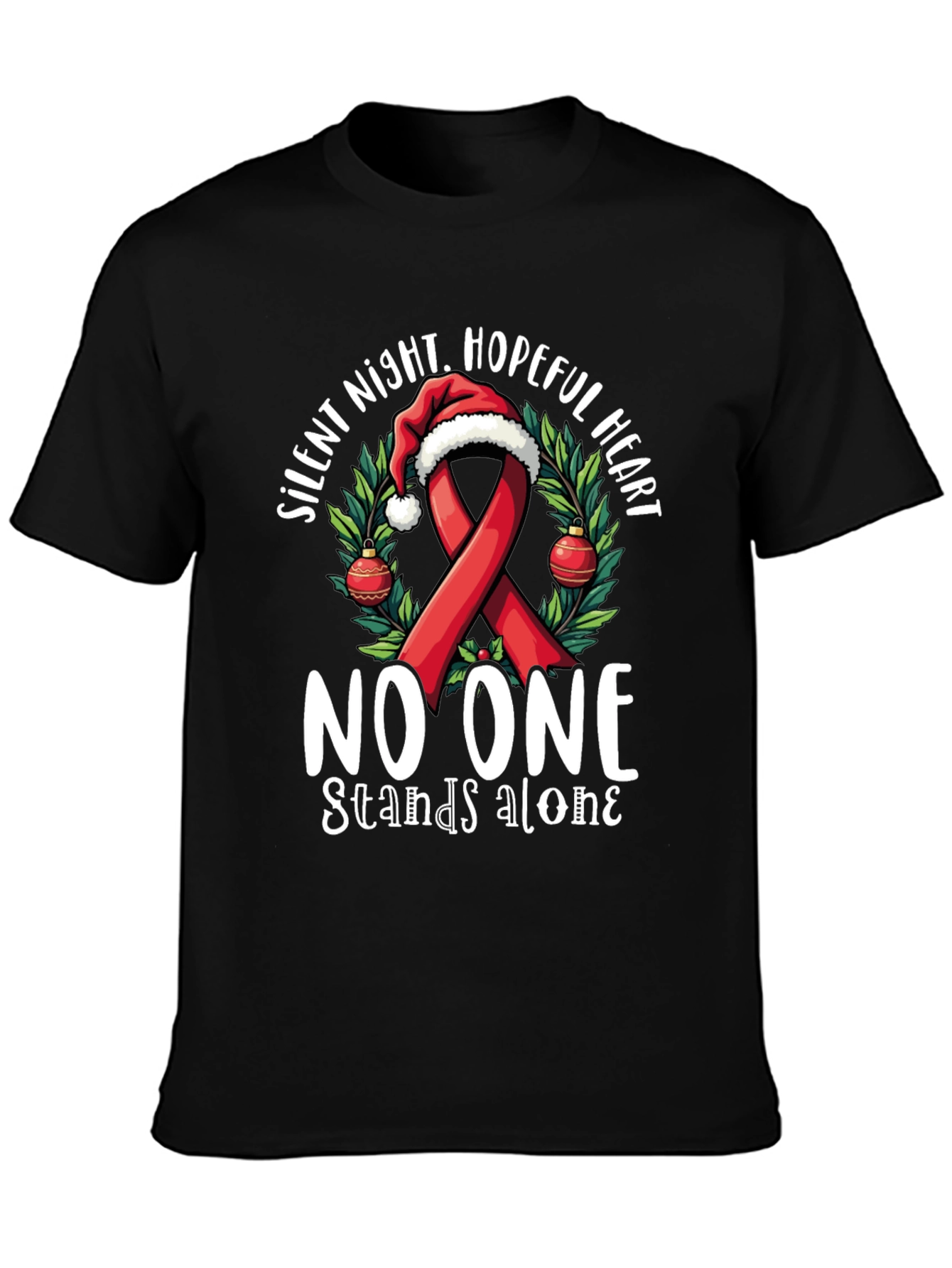 Hopeful Heart Christmas Ribbon T-Shirt