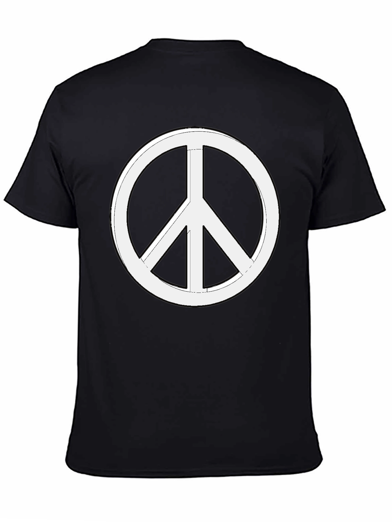 Peace Sign Graphic T-Shirt - Black