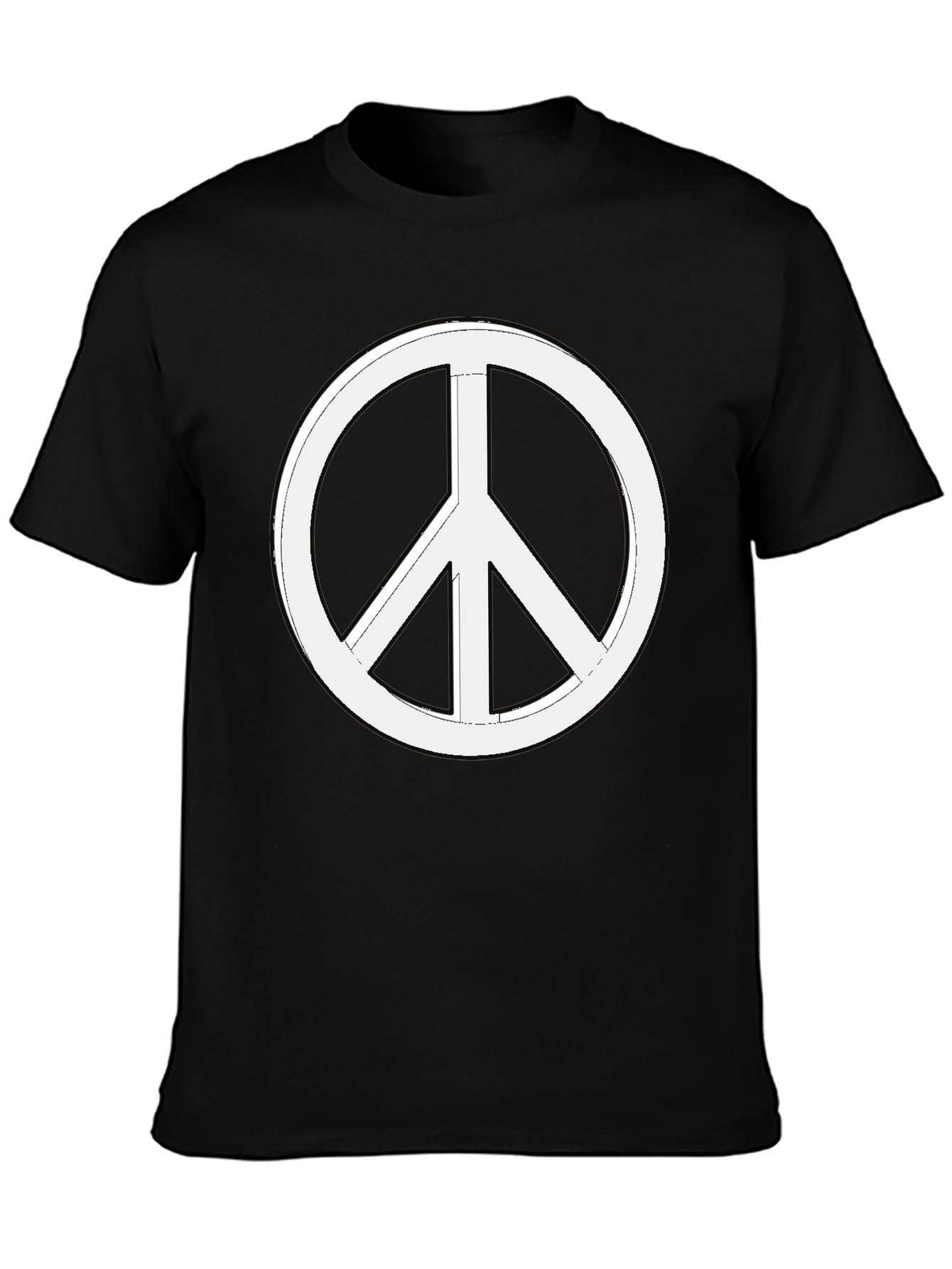 Peace Sign Graphic T-Shirt - Black
