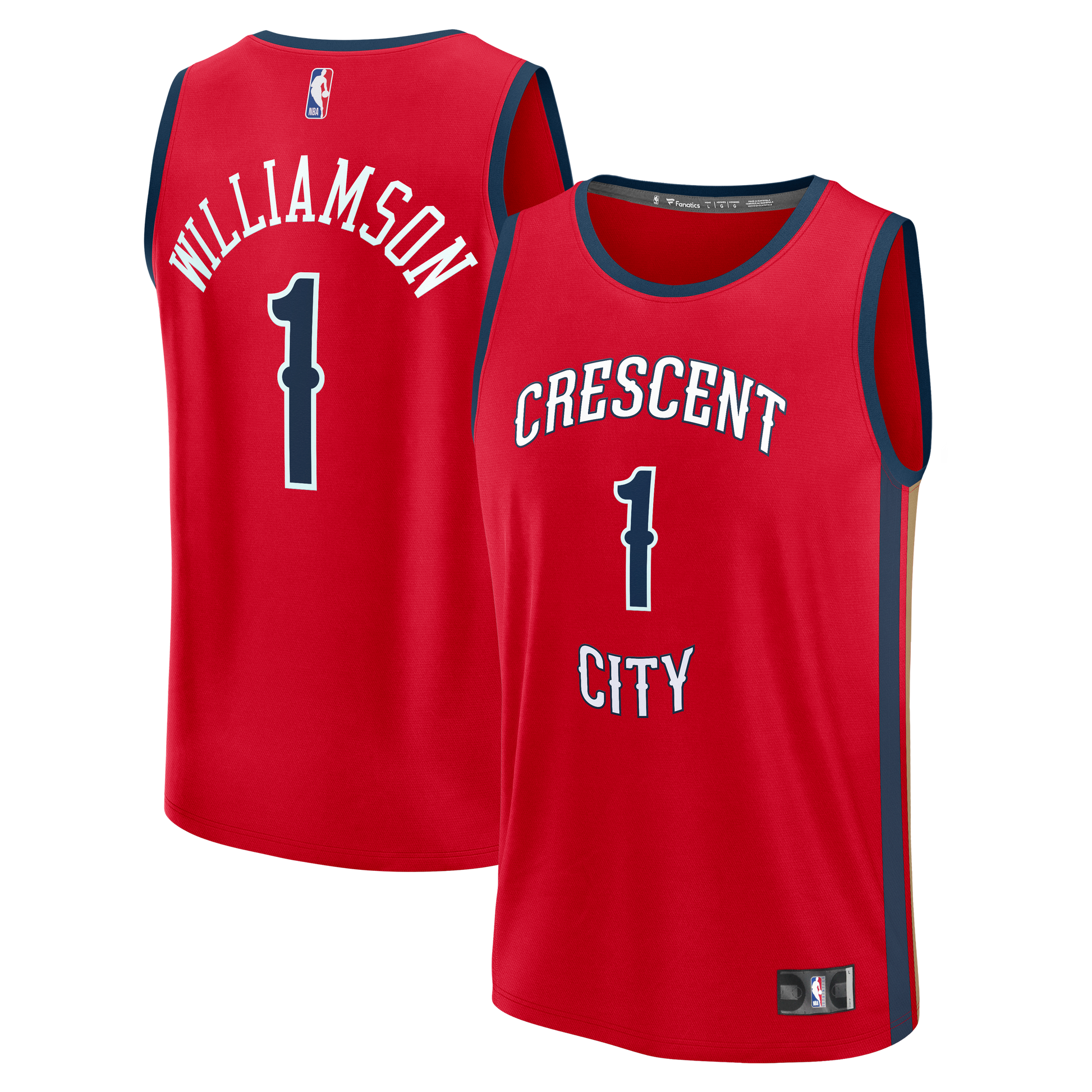 Youth New Orleans Pelicans Zion Williamson Fanatics Red Fast Break Player Jersey - Statement Edition