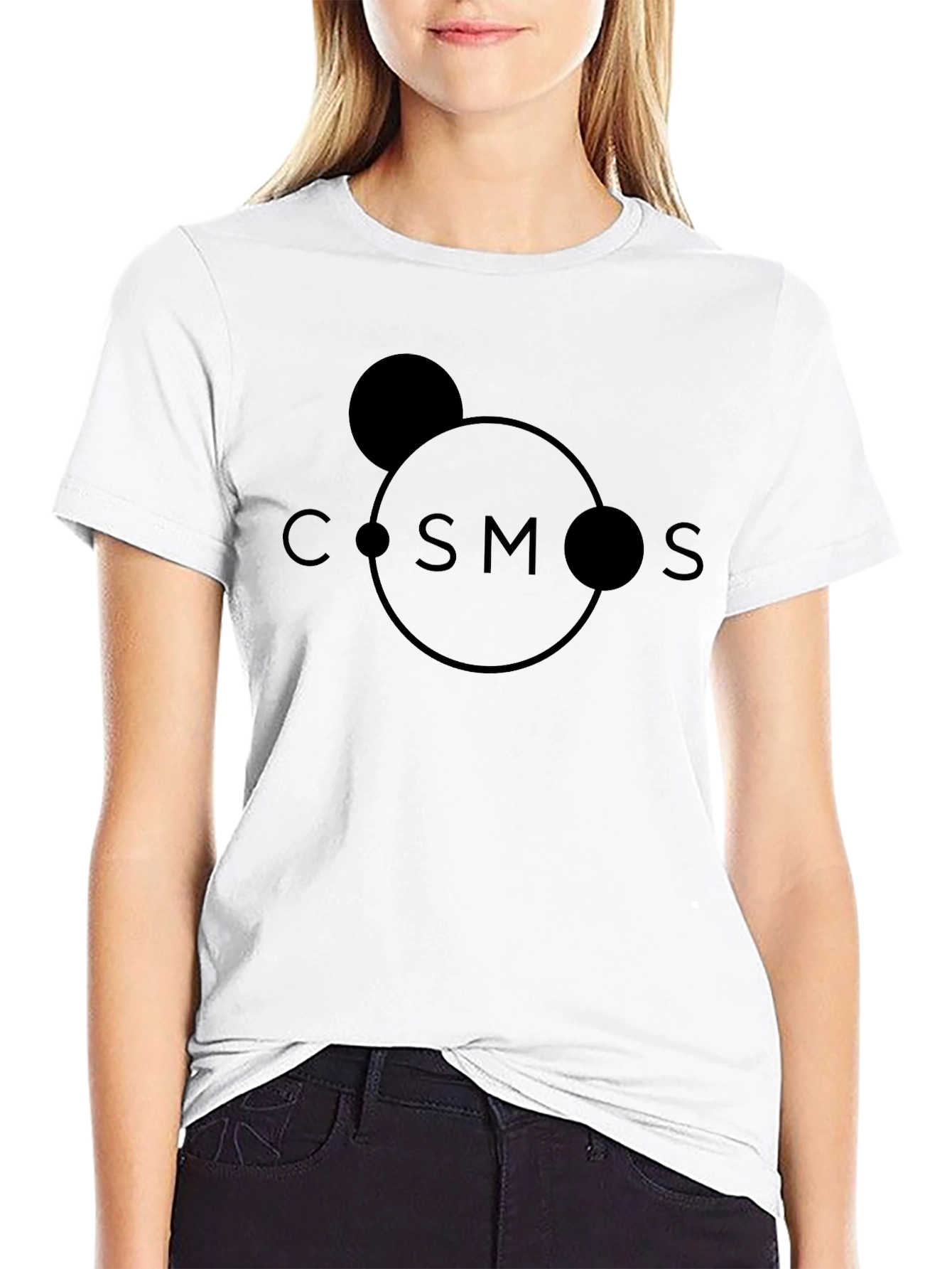 Cosmos Graphic Print Black T-Shirt