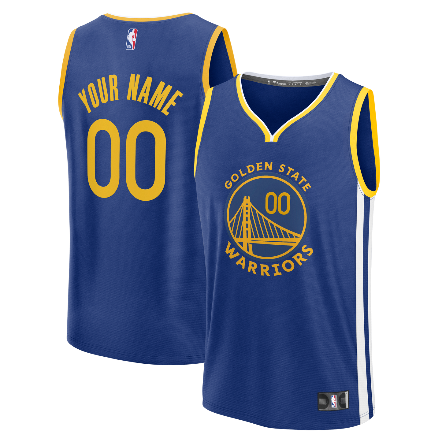 Men's Golden State Warriors Fanatics Royal Fast Break Custom Jersey - Icon Edition