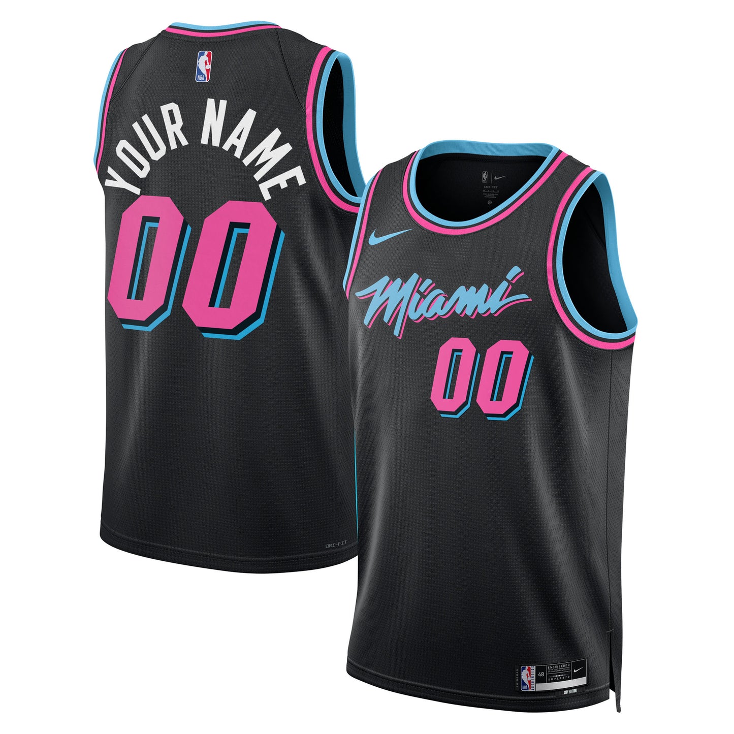 Unisex Miami Heat Nike Black 2025/26 City Edition Swingman Custom Jersey