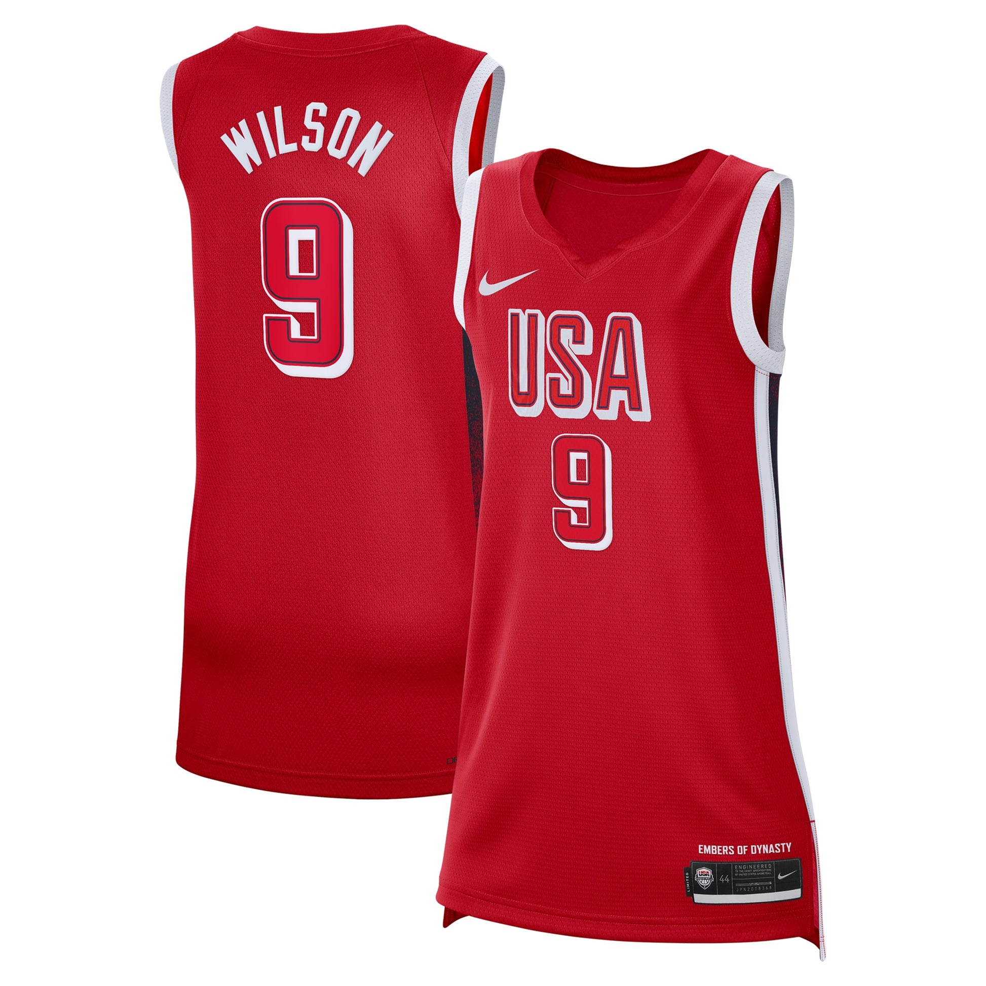 Unisex USA Basketball A'ja Wilson Nike Red 2026 FIBA Women's World Cup Swingman Jersey