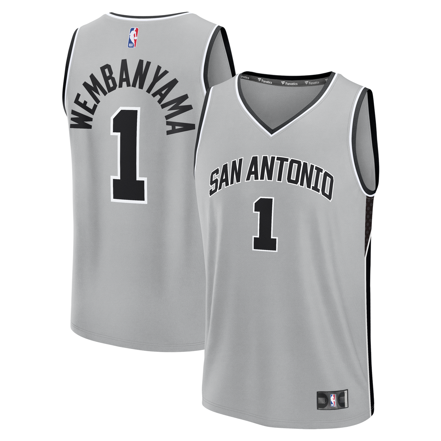 Youth San Antonio Spurs Victor Wembanyama Fanatics Silver Fast Break Jersey - Statement Edition