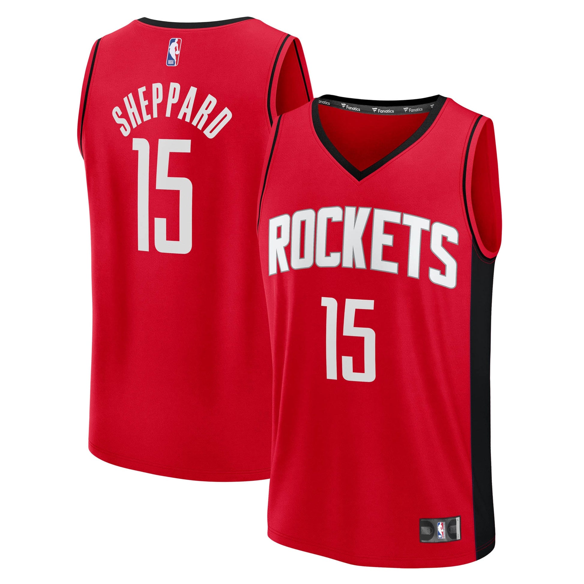 Men's Houston Rockets Reed Sheppard Fanatics Red Fast Break Replica Jersey - Icon Edition