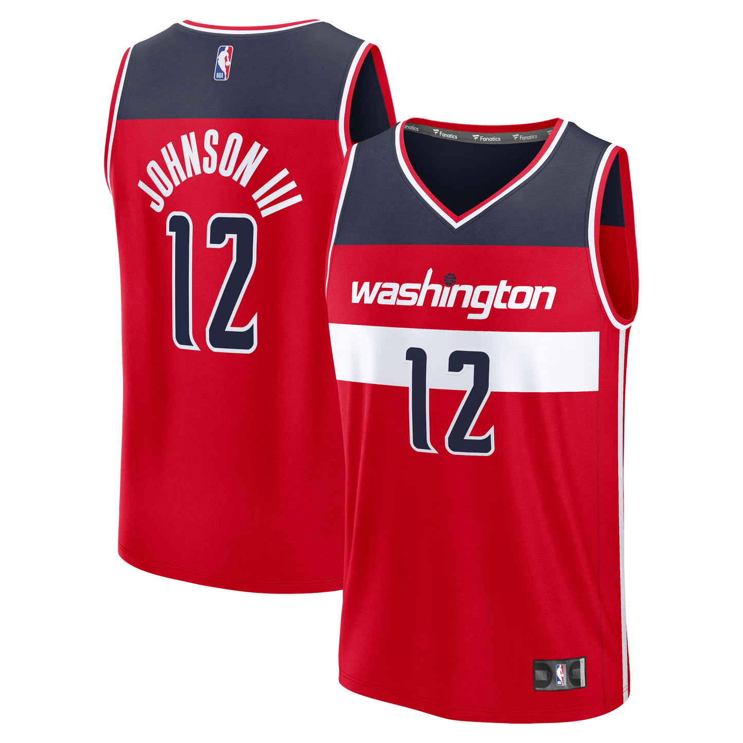 Men's Washington Wizards Tre Johnson III Fanatics Red Fast Break Replica Jersey - Icon Edition