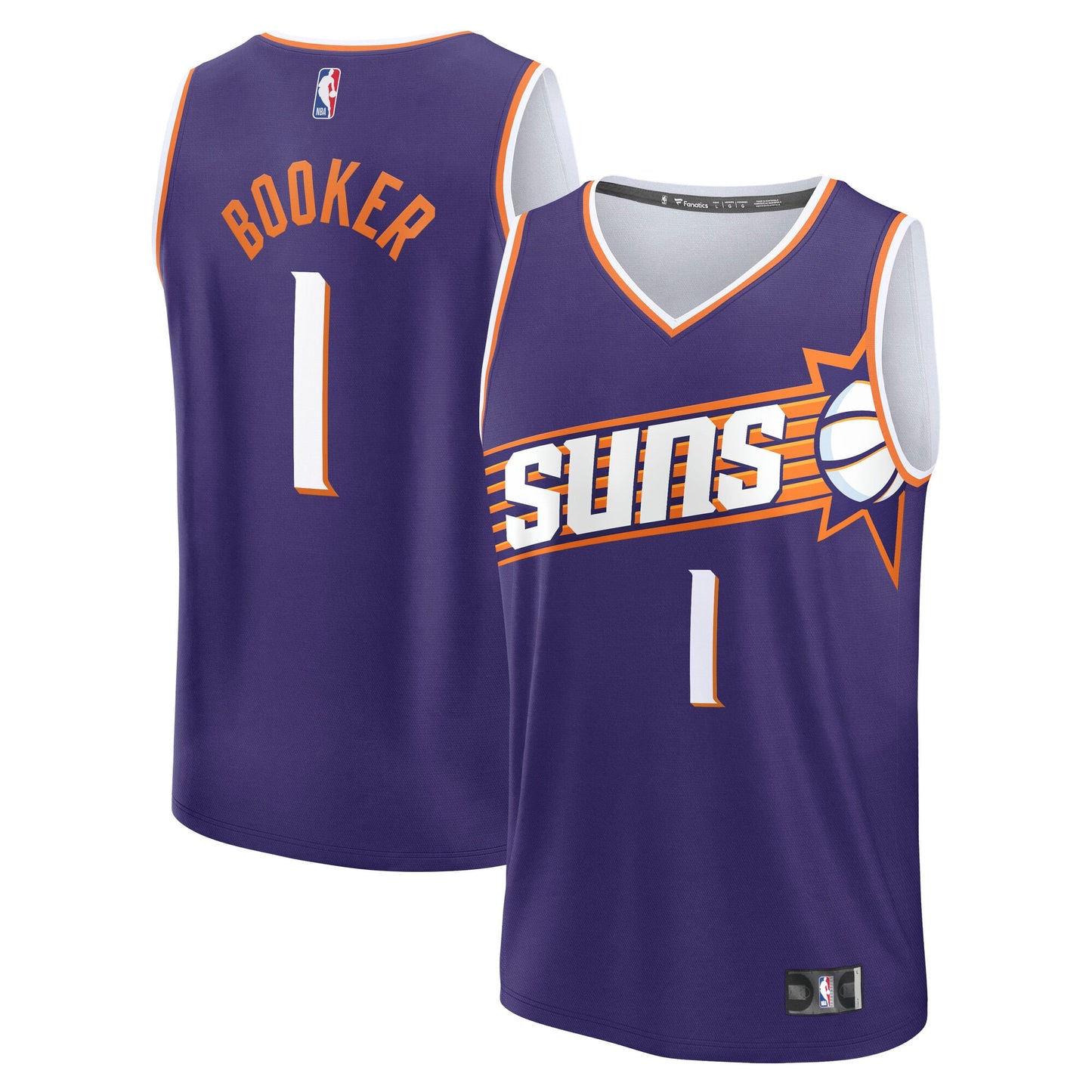 Youth Phoenix Suns Devin Booker Fanatics Purple Fast Break Player Jersey - Icon Edition