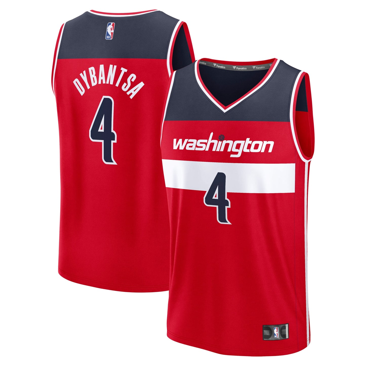 Youth Washington Wizards AJ Dybantsa Fanatics Red 2026 NBA Draft First Round Pick Fast Break Replica Jersey - Icon Edition