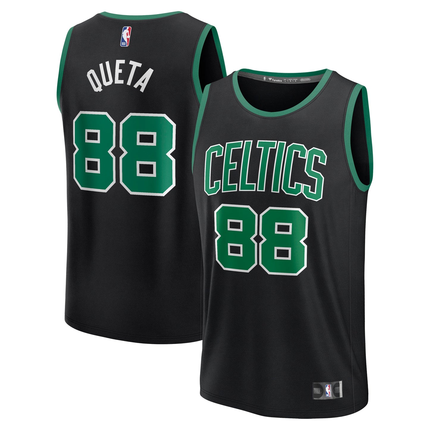 Men's Boston Celtics Neemias Queta Fanatics Black Fast Break Replica Player Jersey - Statement Edition