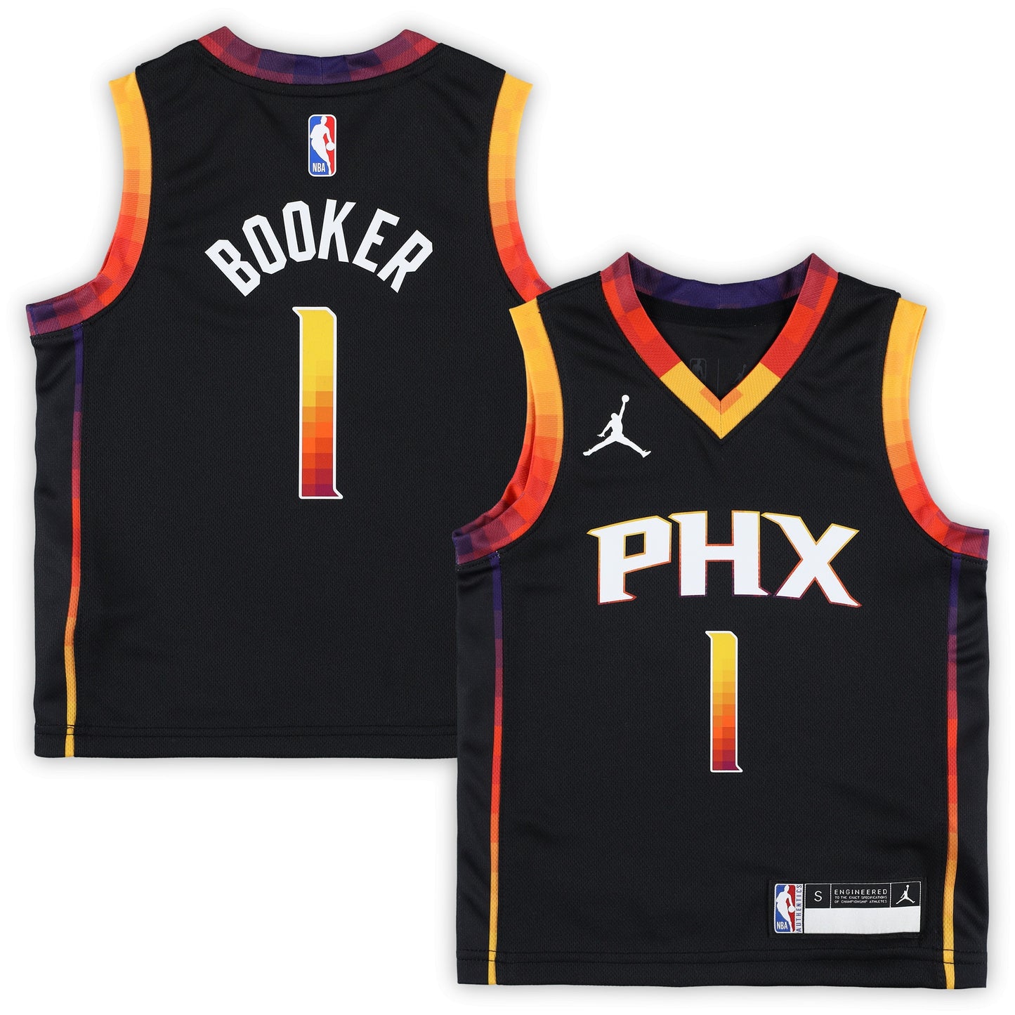 Preschool Phoenix Suns Devin Booker Jordan Brand Black 2022/23 Swingman Jersey - Statement Edition
