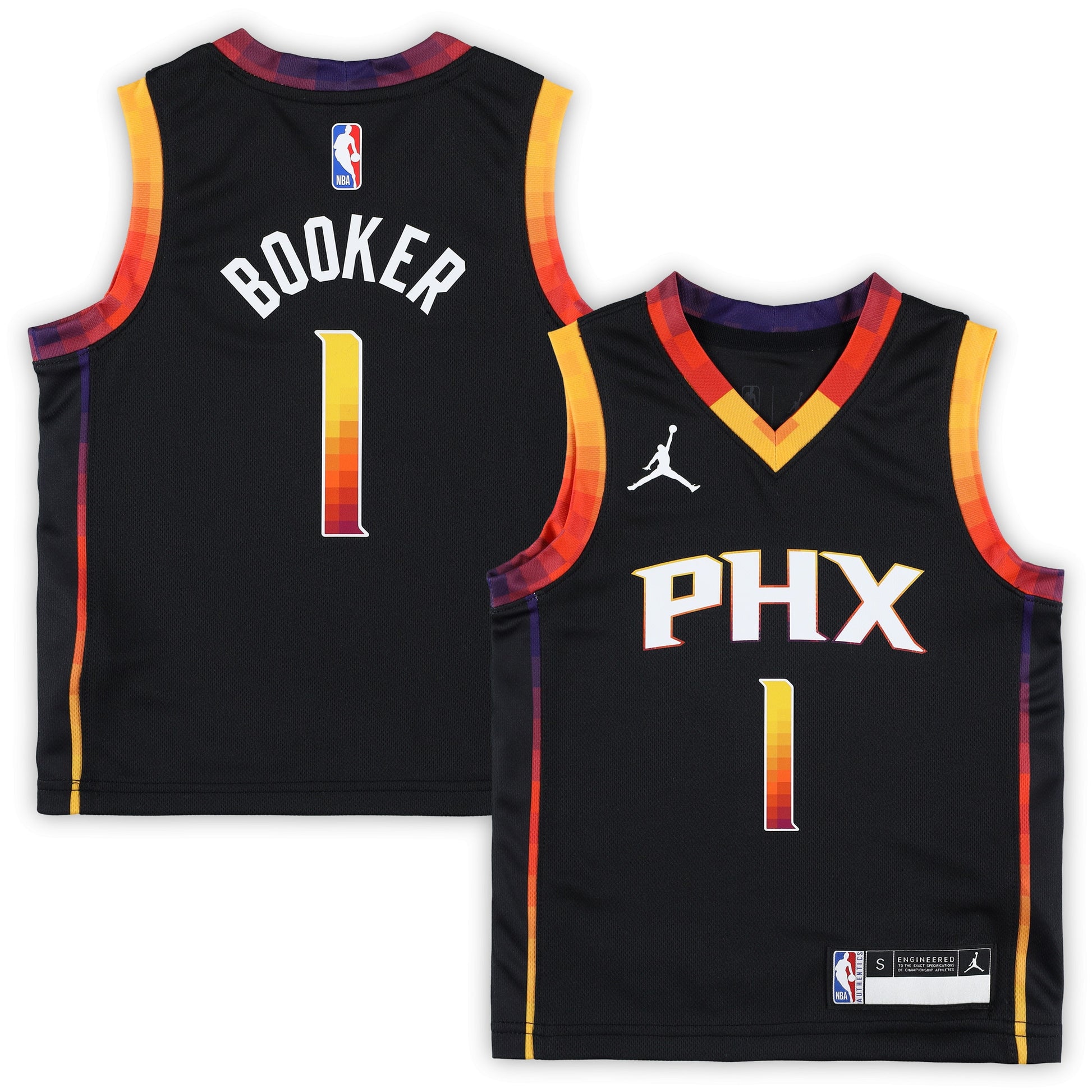 Preschool Phoenix Suns Devin Booker Jordan Brand Black 2022/23 Swingman Jersey - Statement Edition