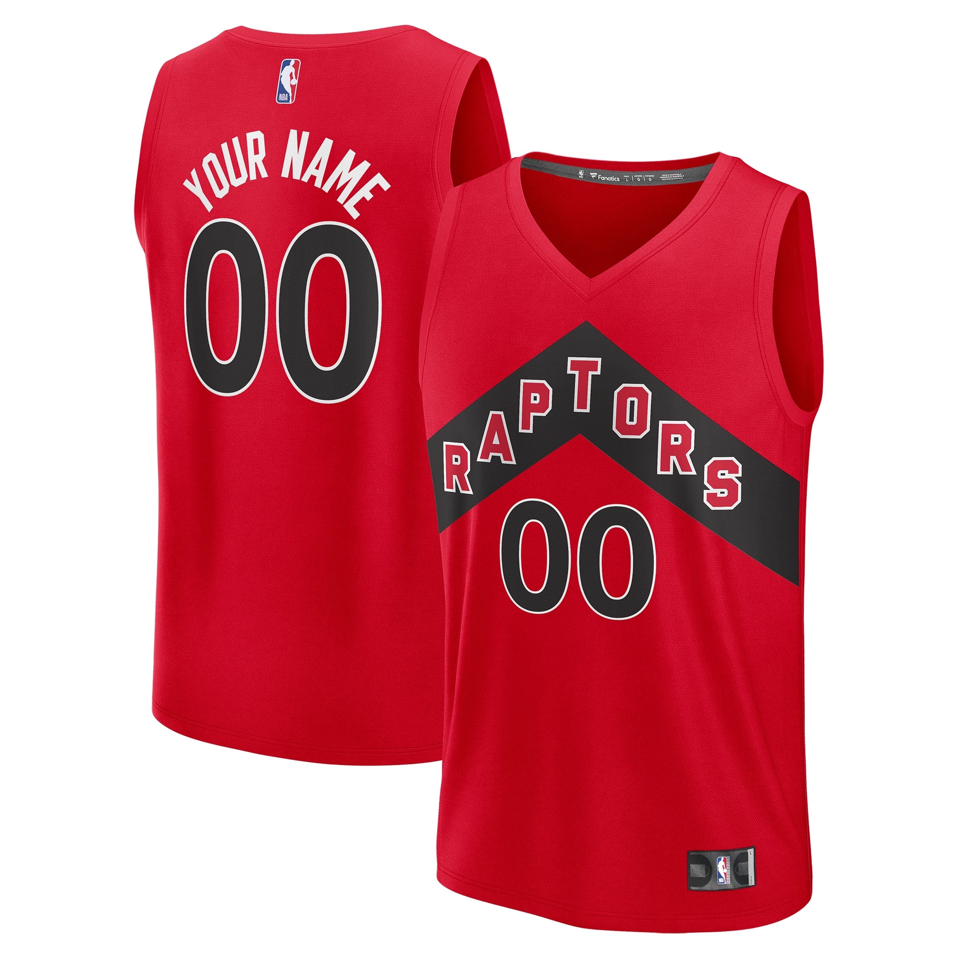 Men's Toronto Raptors Fanatics Red Fast Break Custom Jersey - Icon Edition