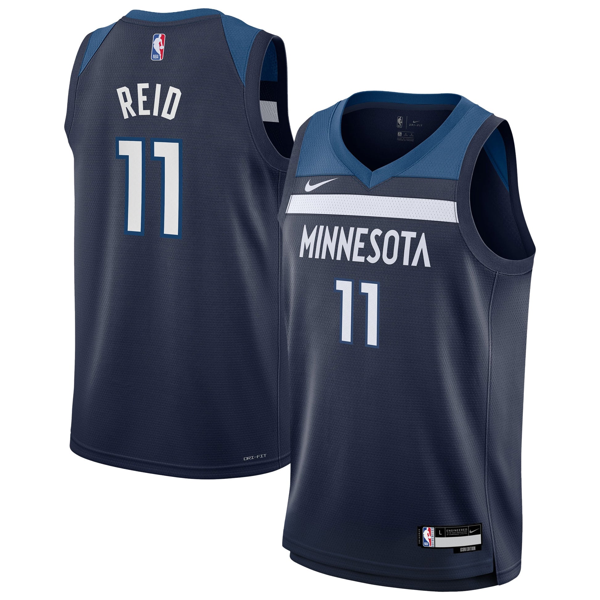 Youth Minnesota Timberwolves Naz Reid Nike Navy Swingman Jersey - Icon Edition