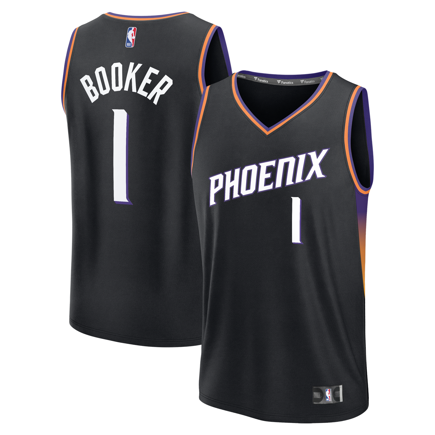 Youth Phoenix Suns Devin Booker Fanatics Black Fast Break Jersey - Statement Edition