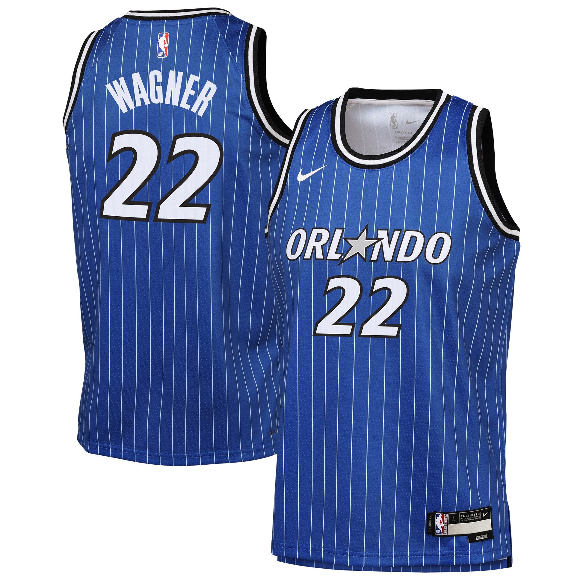 Youth Orlando Magic Franz Wagner Nike Blue Icon Edition Swingman Jersey