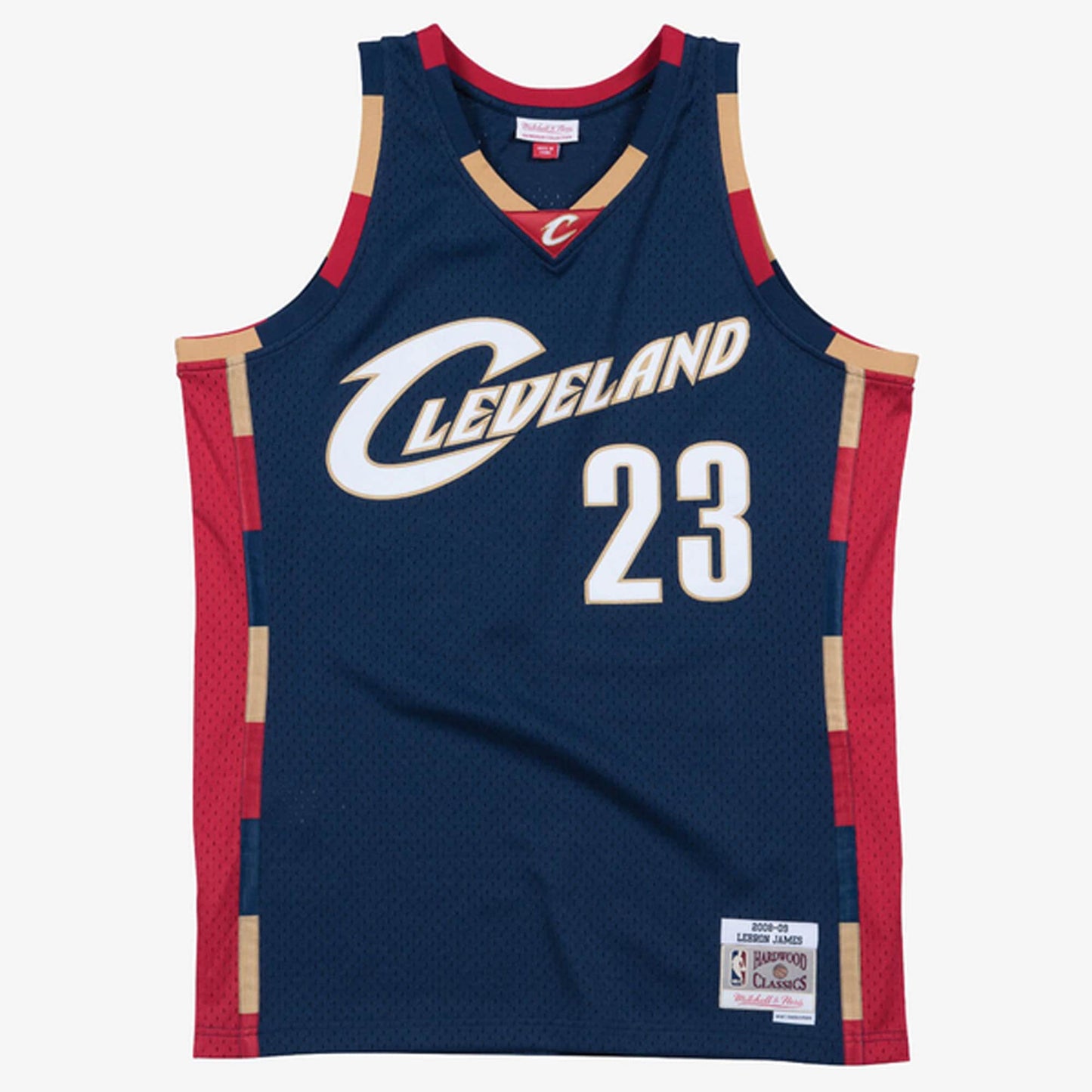 Men's Cleveland Cavaliers LeBron James Mitchell & Ness Navy Hardwood Classics Swingman Jersey