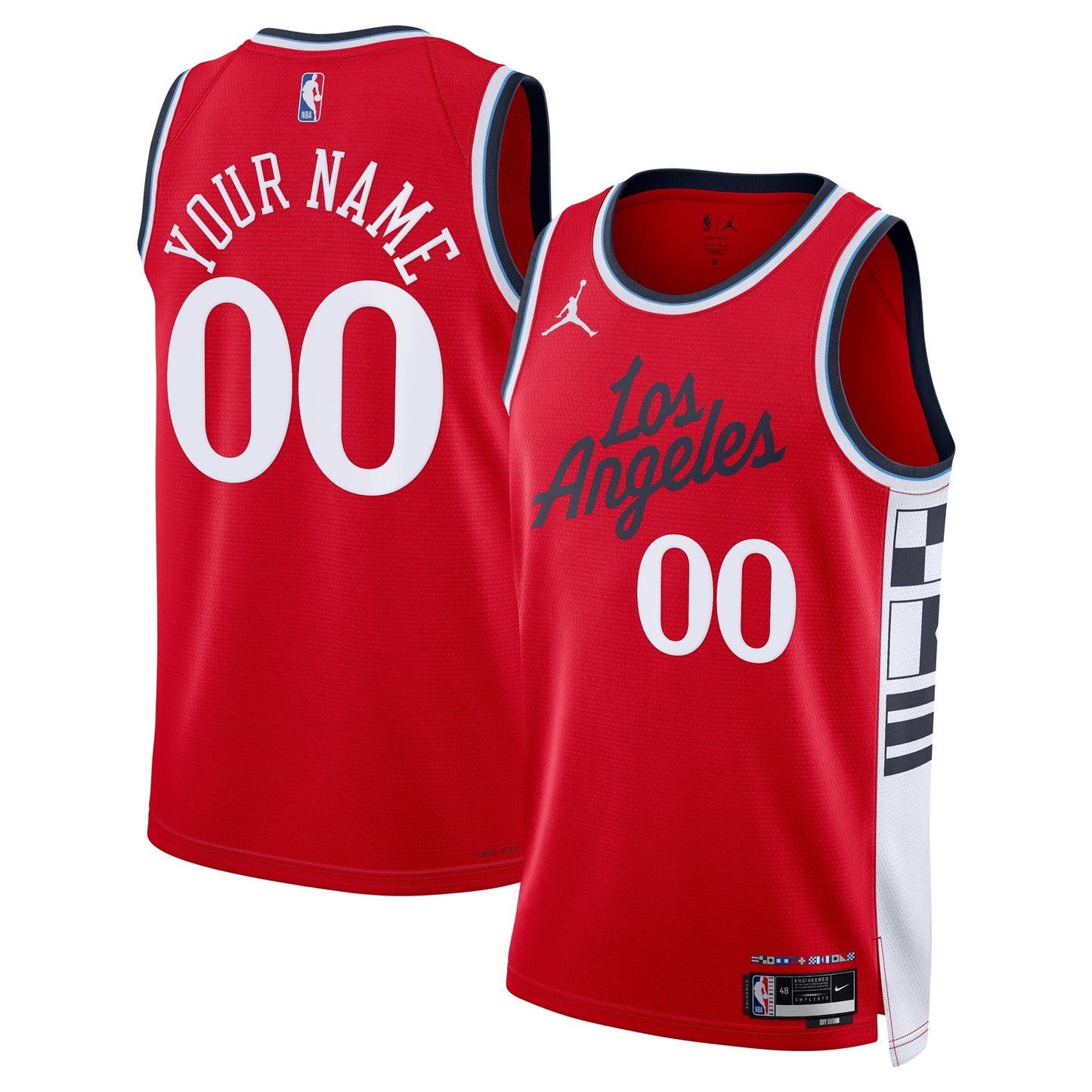 Unisex LA Clippers  Jordan Brand Red 2024/25 Custom Swingman Jersey - Statement Edition