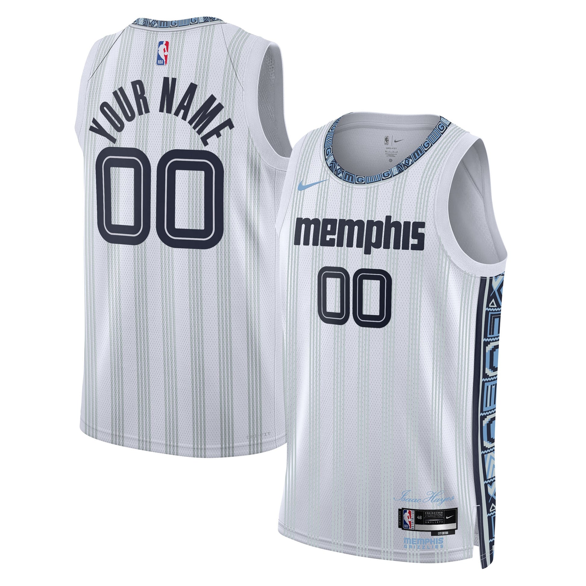 Unisex Memphis Grizzlies Nike White 2025/26 City Edition Swingman Custom Jersey