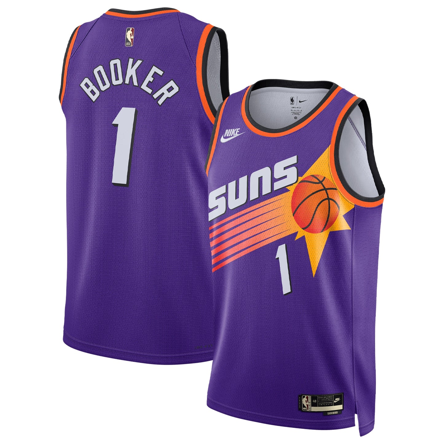 Men's Phoenix Suns Devin Booker Nike Purple Swingman Jersey - Classic Edition