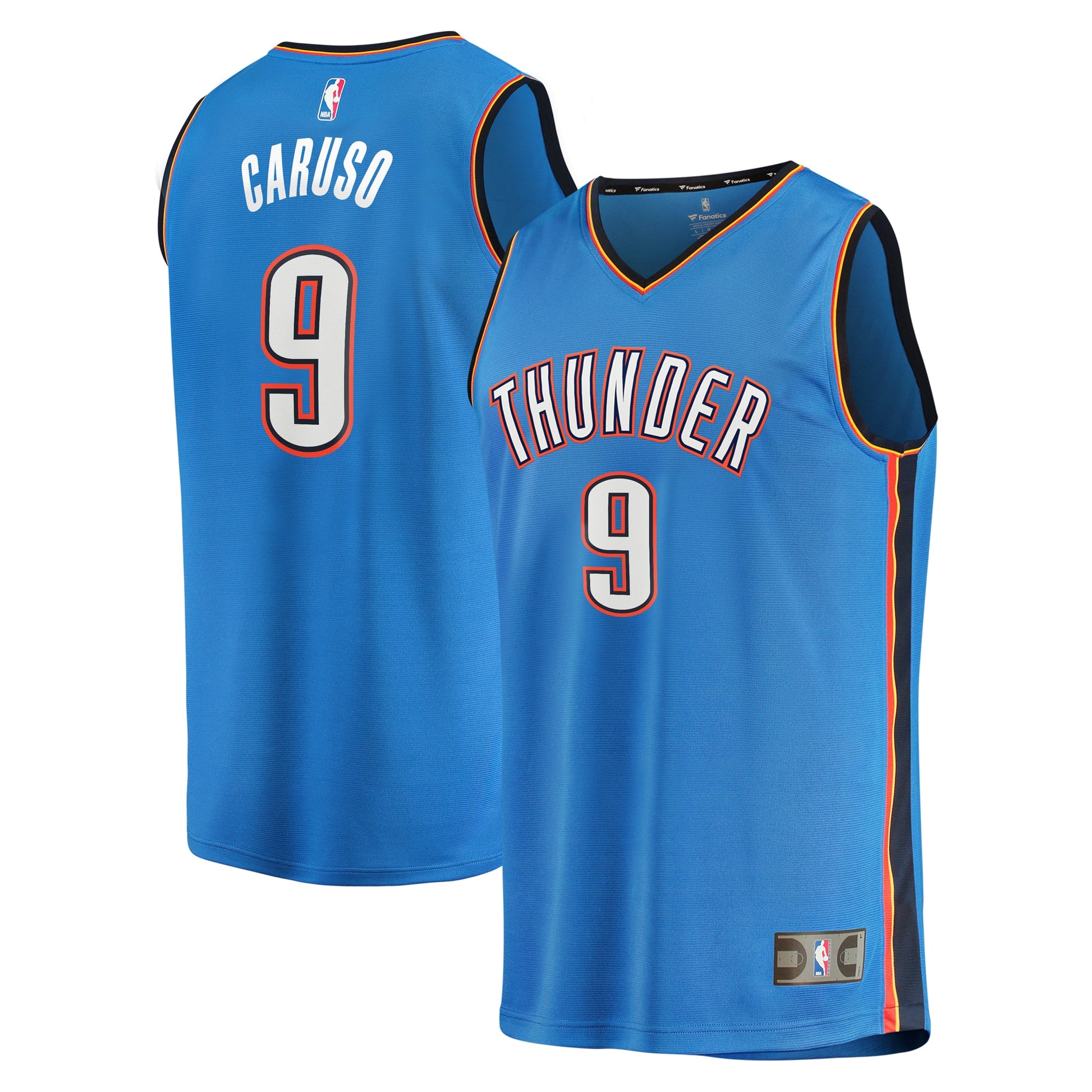 Youth Oklahoma City Thunder Alex Caruso Fanatics Blue Fast Break Replica Player Jersey - Icon Edition